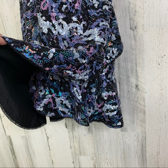 Aidan Mattox Sequin A-Line Mini Halter Dress - Picture 8 of 14